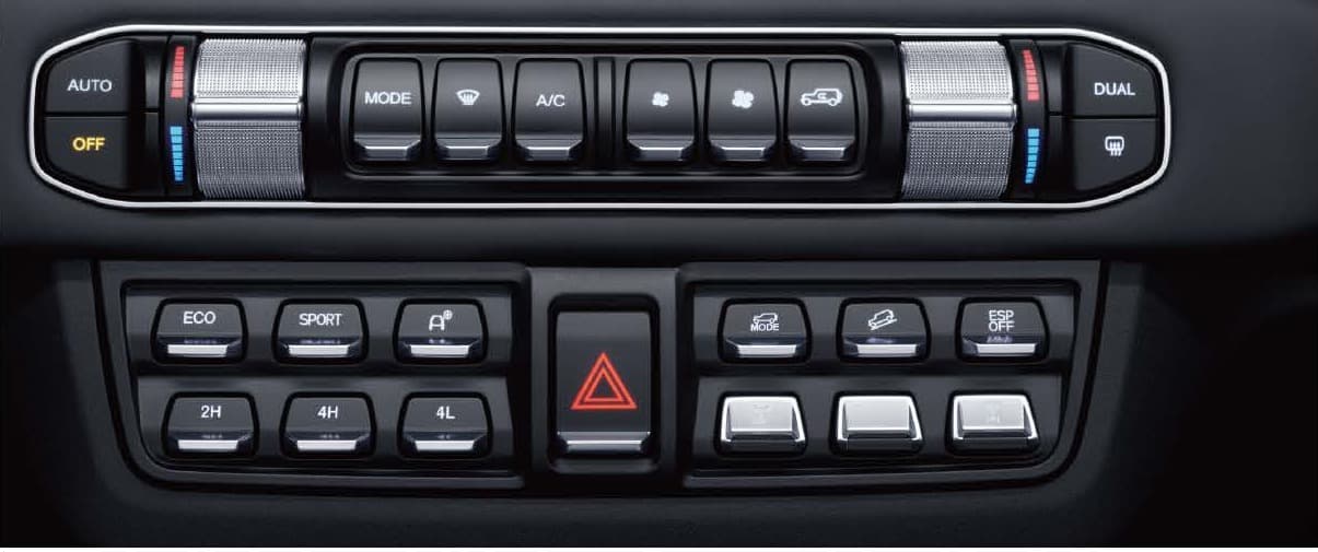 Physical climate and drive-mode controls